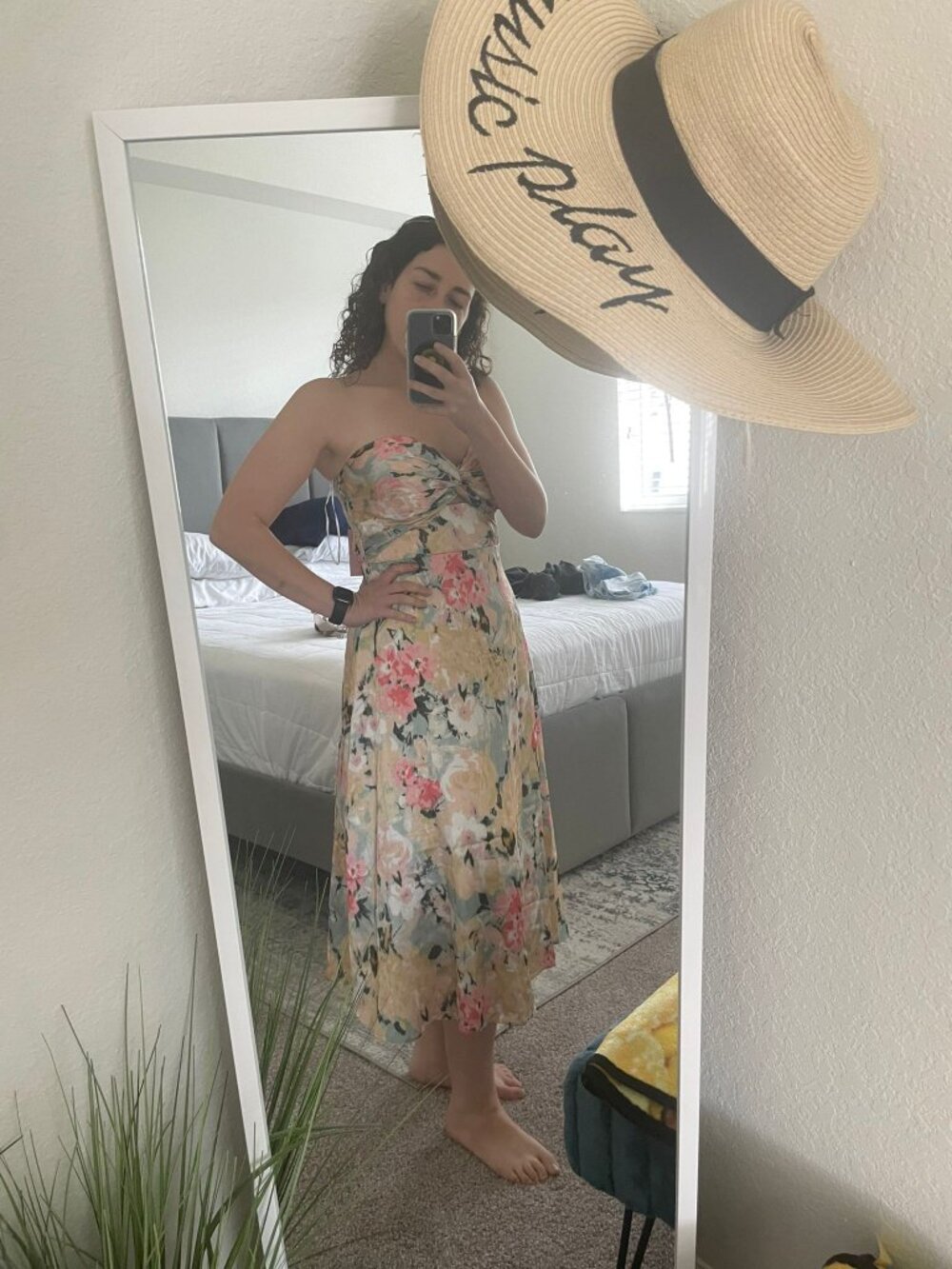 Midi Silky Floral Dress - Picture 2 of 7